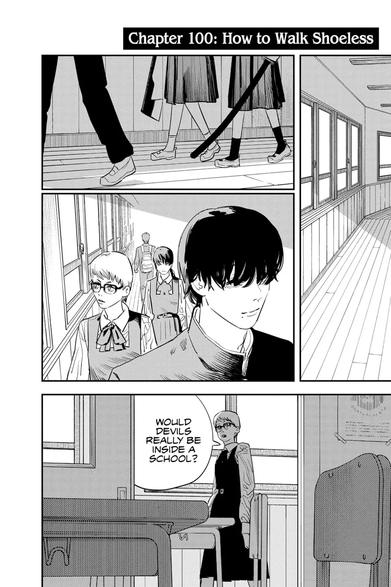 Chainsaw Man Manga Chapter 100 page 1 - How to Walk Shoeless