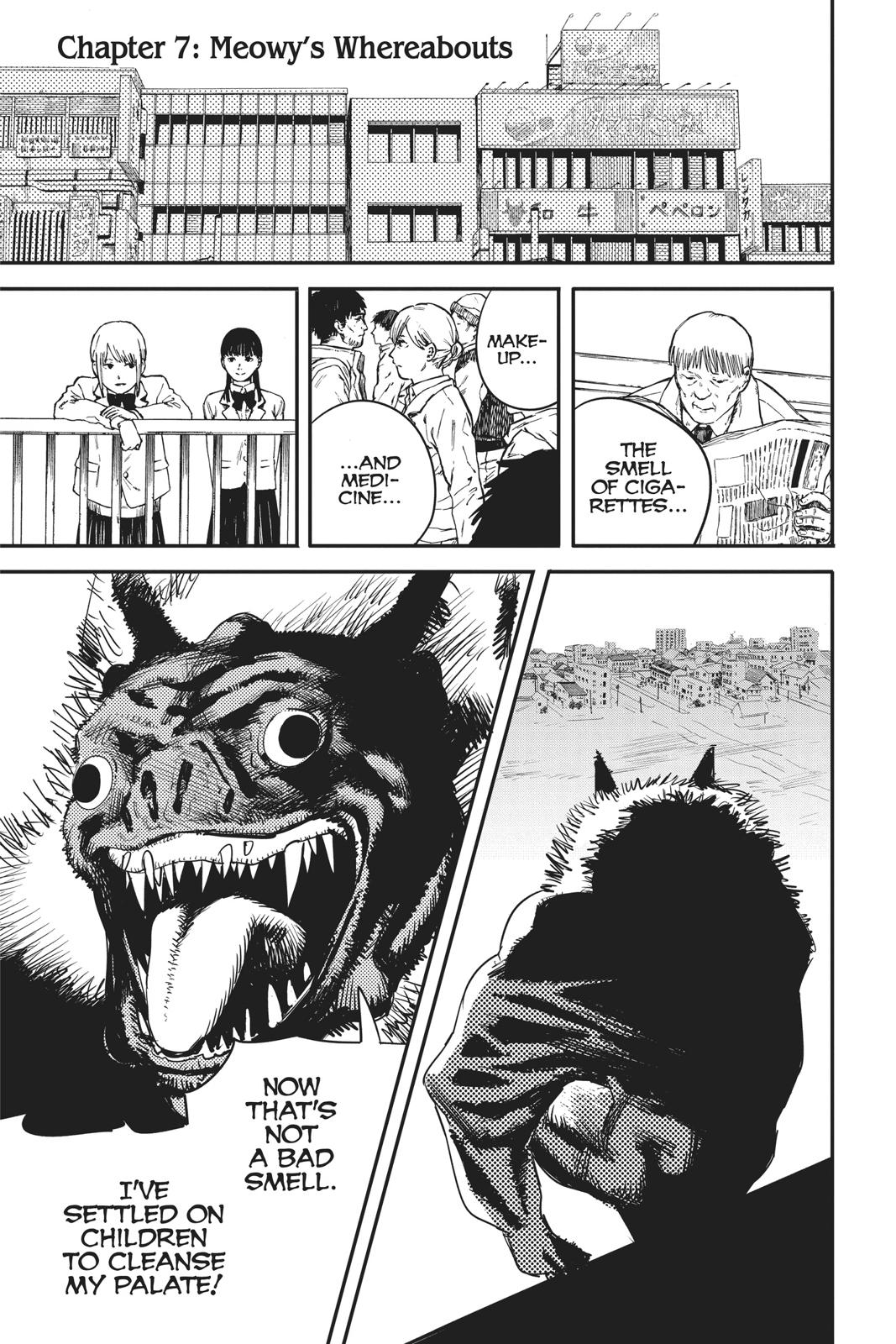 Chainsaw Man Manga Chapter 7 page 1 - Meowy's Whereabouts