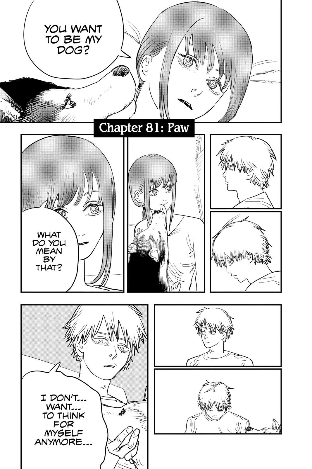 Chainsaw Man Manga Chapter 81 page 1 - Paw