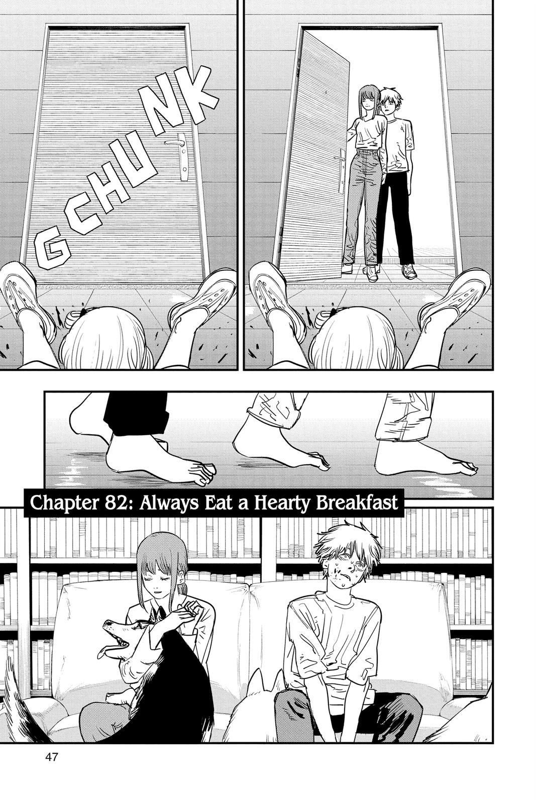Chainsaw Man Manga Chapter 82 page 1 - Always Eat a Hearty Breakfast
